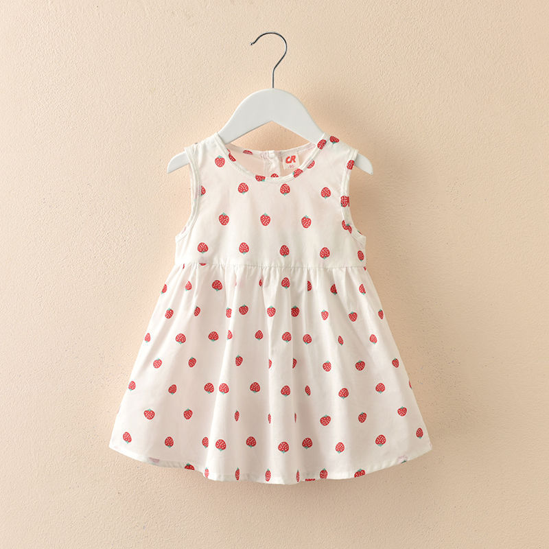 Thumbnail: 1-7 Years Old Girls Dress Summer Floral Pattern Children'S Skirt Cotton Sundres