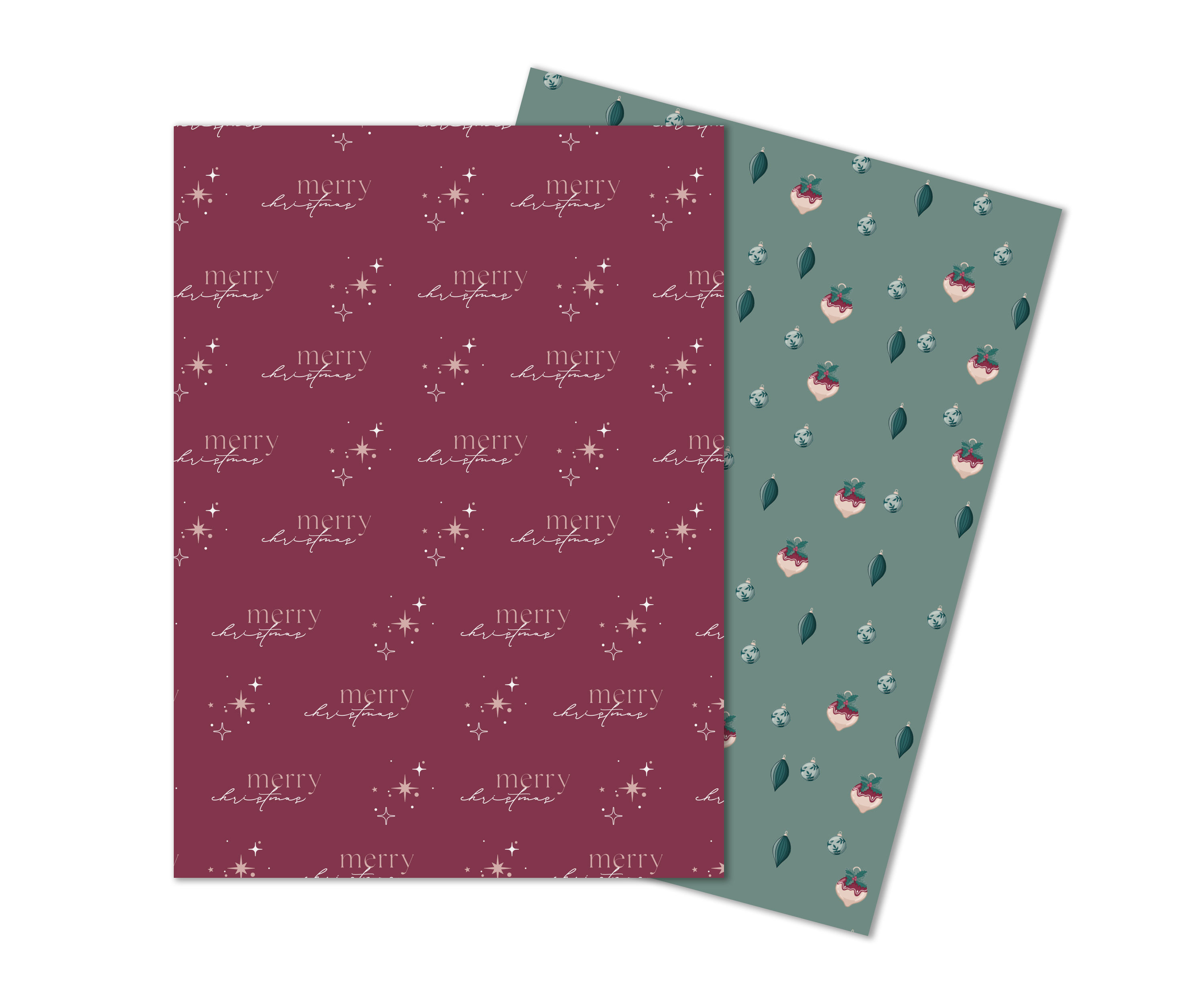 A2 Double Sided Merry Christmas Wrap