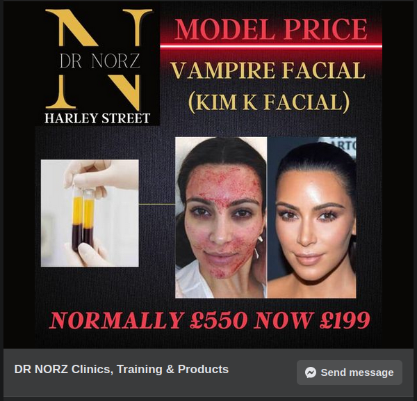 Facebook promoting adrenochrome? content media