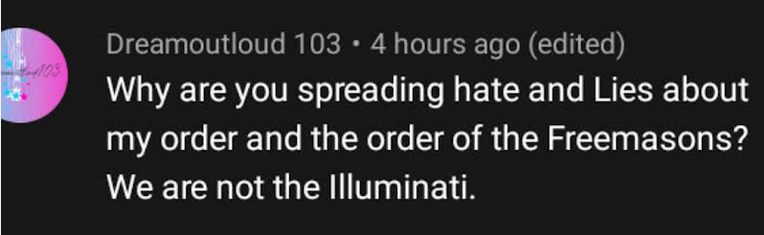 Freakmason admits her cult is getting called out by more people than ever before. content media