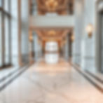 Polished marble floor in elegant lobby