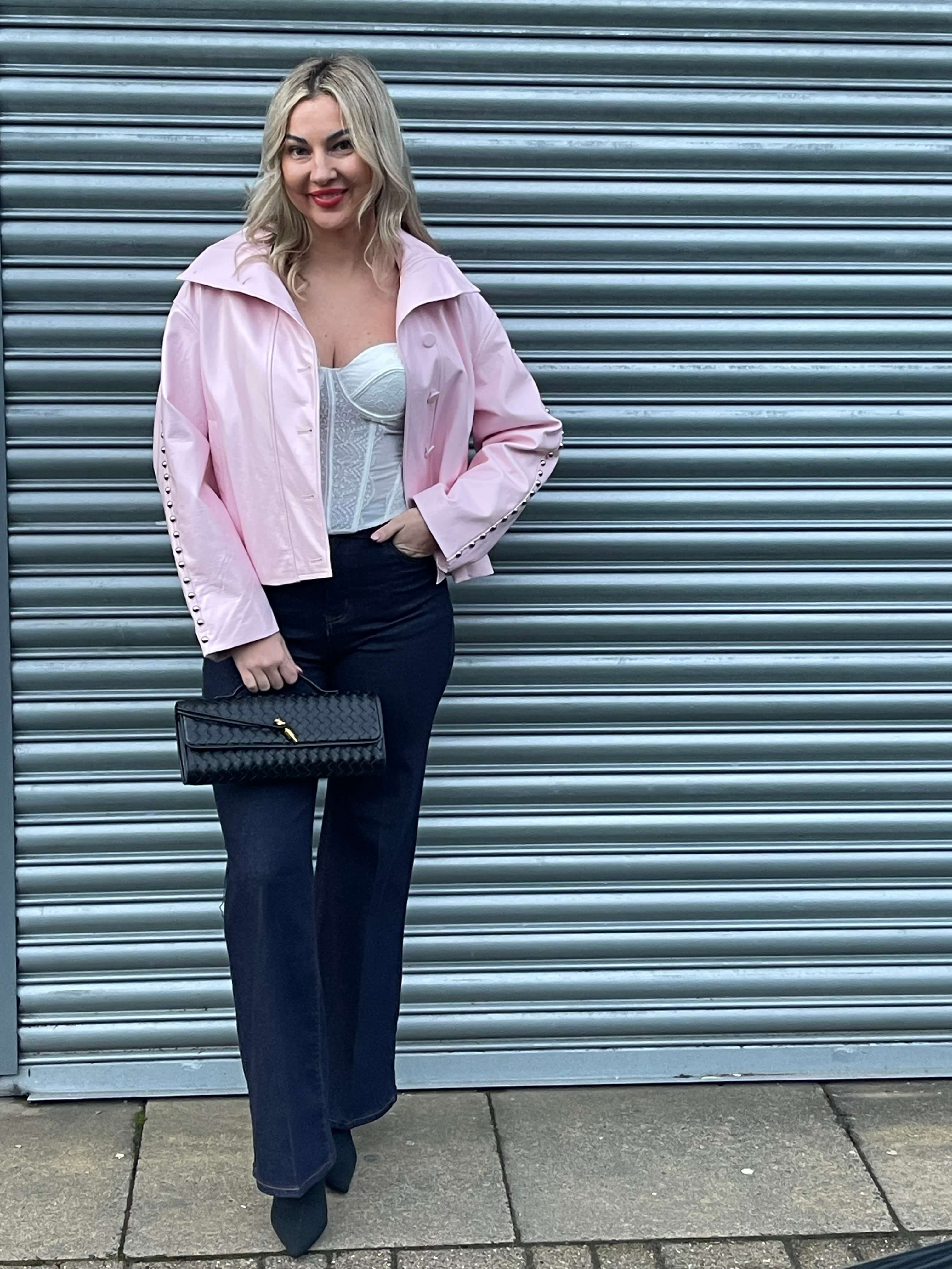 PU Leather Jacket with Side Stud Detail