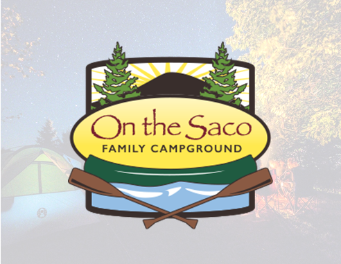 On the Saco Family Campground logo