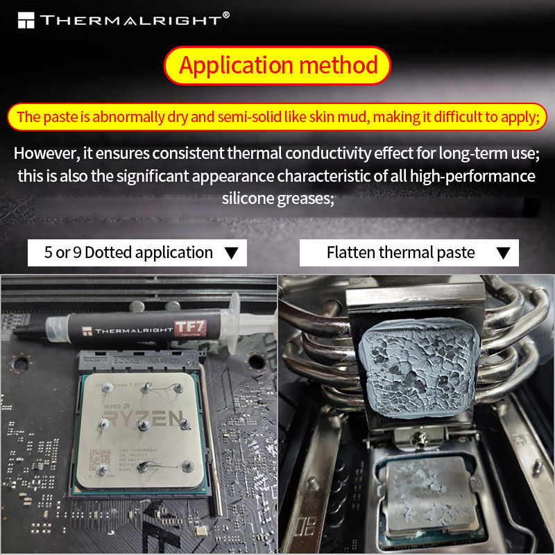 Miniatura: Thermalright TF7 2g Thermal Grease 12.8W/m.k CPU Heat Dissipation Cooling Silico
