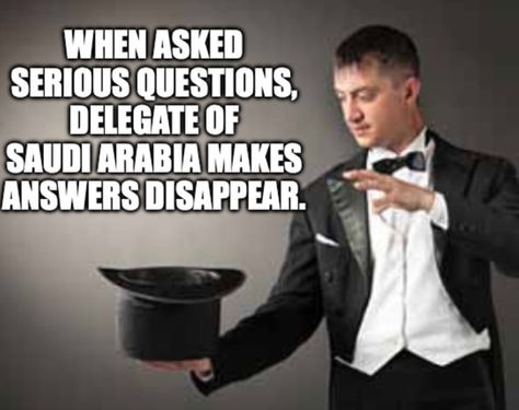 Delegate of Saudi Arabia Was Just Here for the Snacks