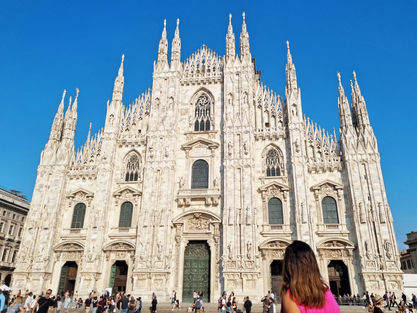 Duomo di Milano, a Catedral de Milão, belíssima obra em estilo gótico.