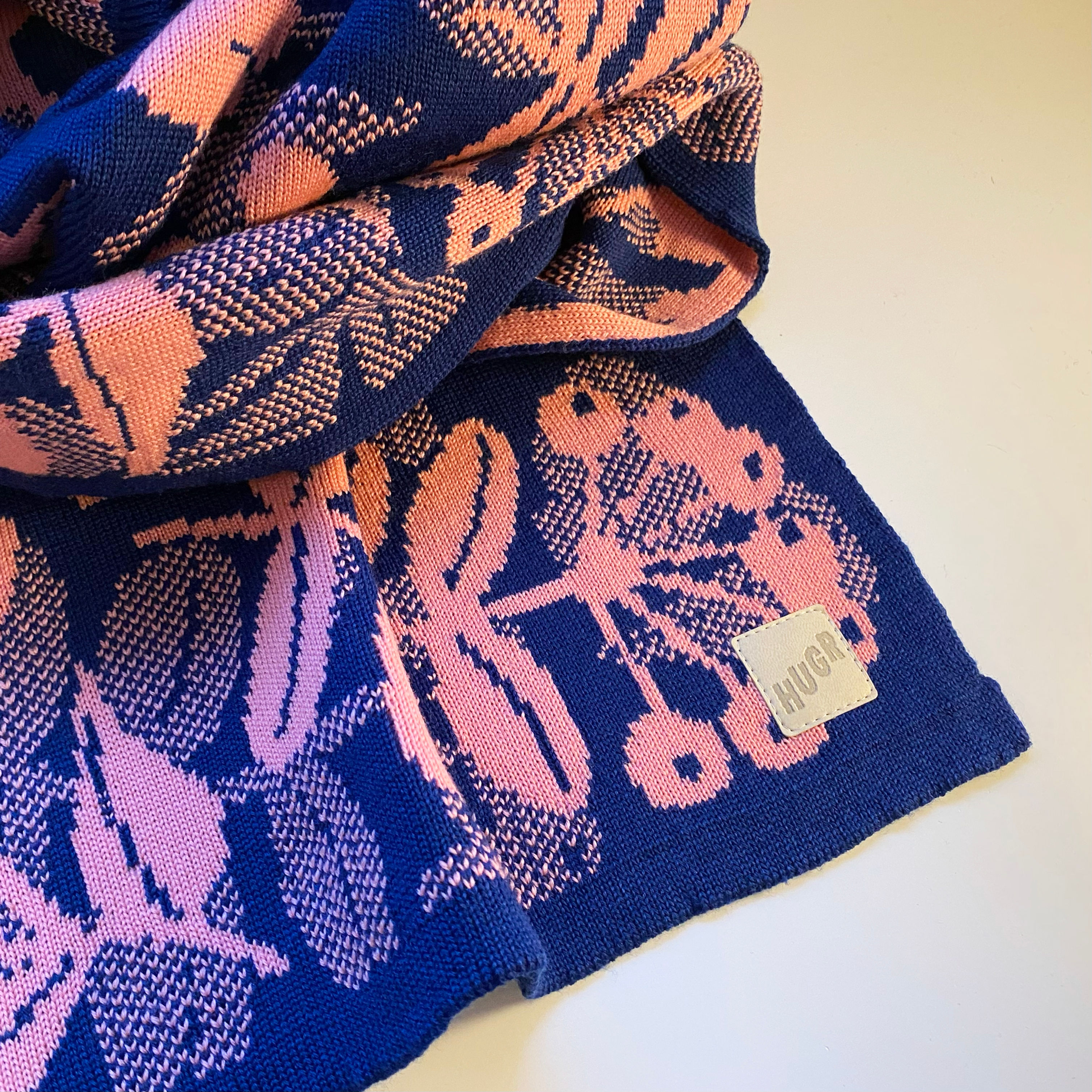 Meadow (Huge) -kaulahuivi, blue-coral