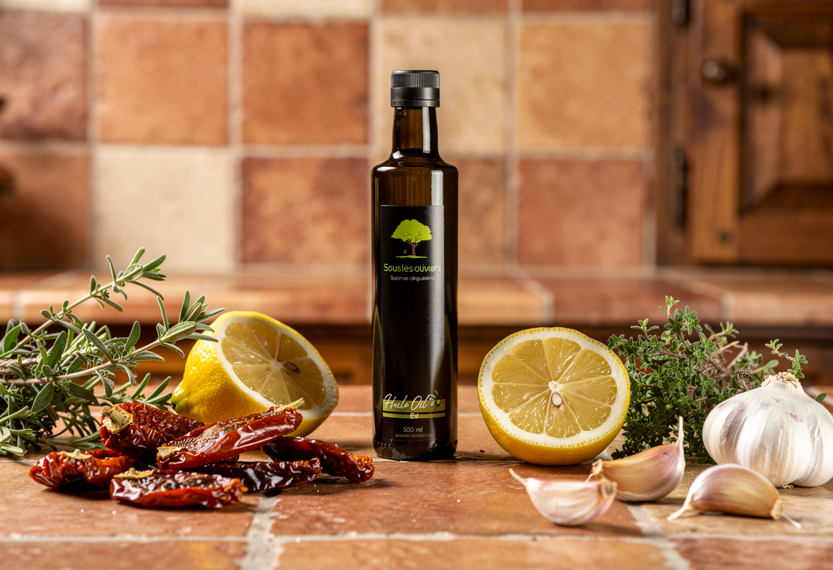 Huile olive extra-vierge Infusée assaisonnement grec, Grèce