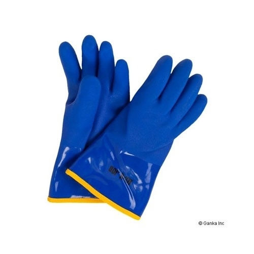 gant PVC bleu doublé 10/4 JOB (2 paires)
