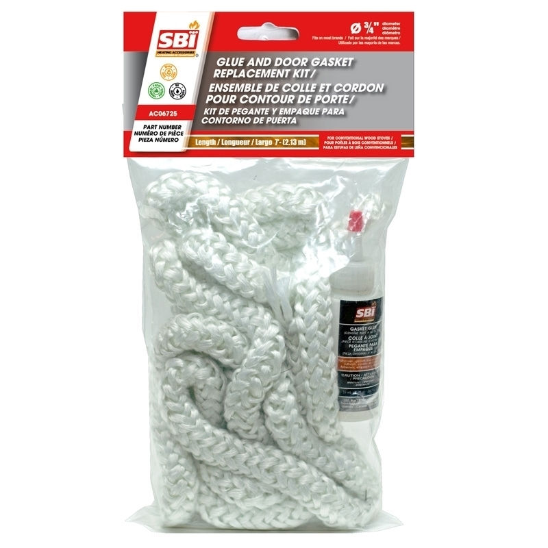 ACCESSOIRES ADHÉSIFS, CORDONS ET ISOLANTS -ENSEMBLE COLLE ET CORDON BLANC 3/4" X