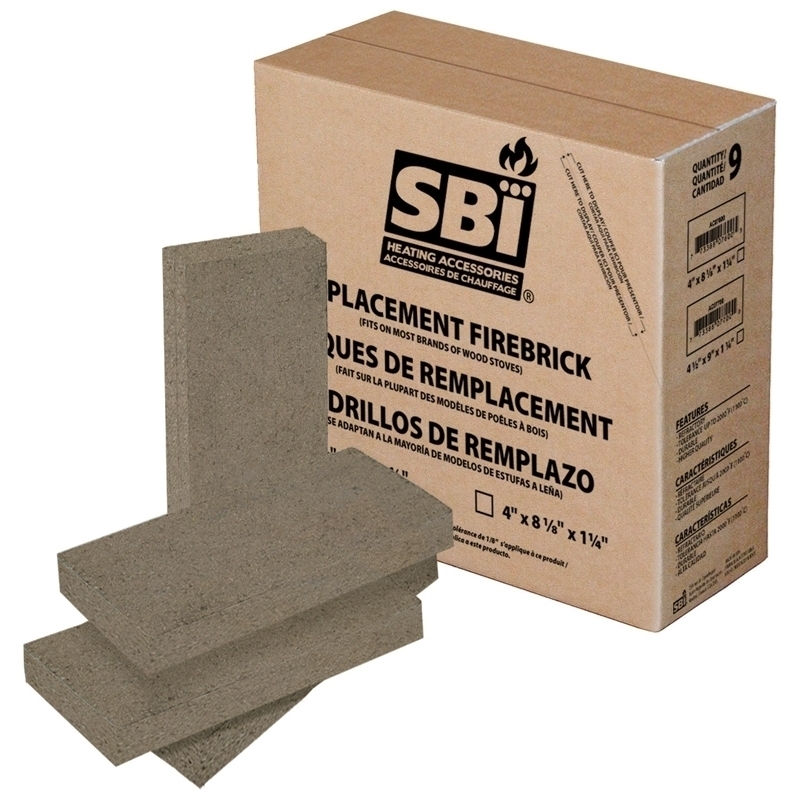 ACCESSOIRE PRODUITS RÉFRACTAIRES -BRIQUE RÉFRACTAIRE HAUTE DENSITÉ 4 1/2'' X 9" 