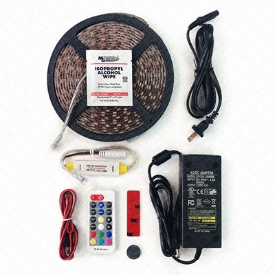 Thumbnail: 16ft Roll of 10mm RGB LED Strip | With Wireless RF Remote (Kit)