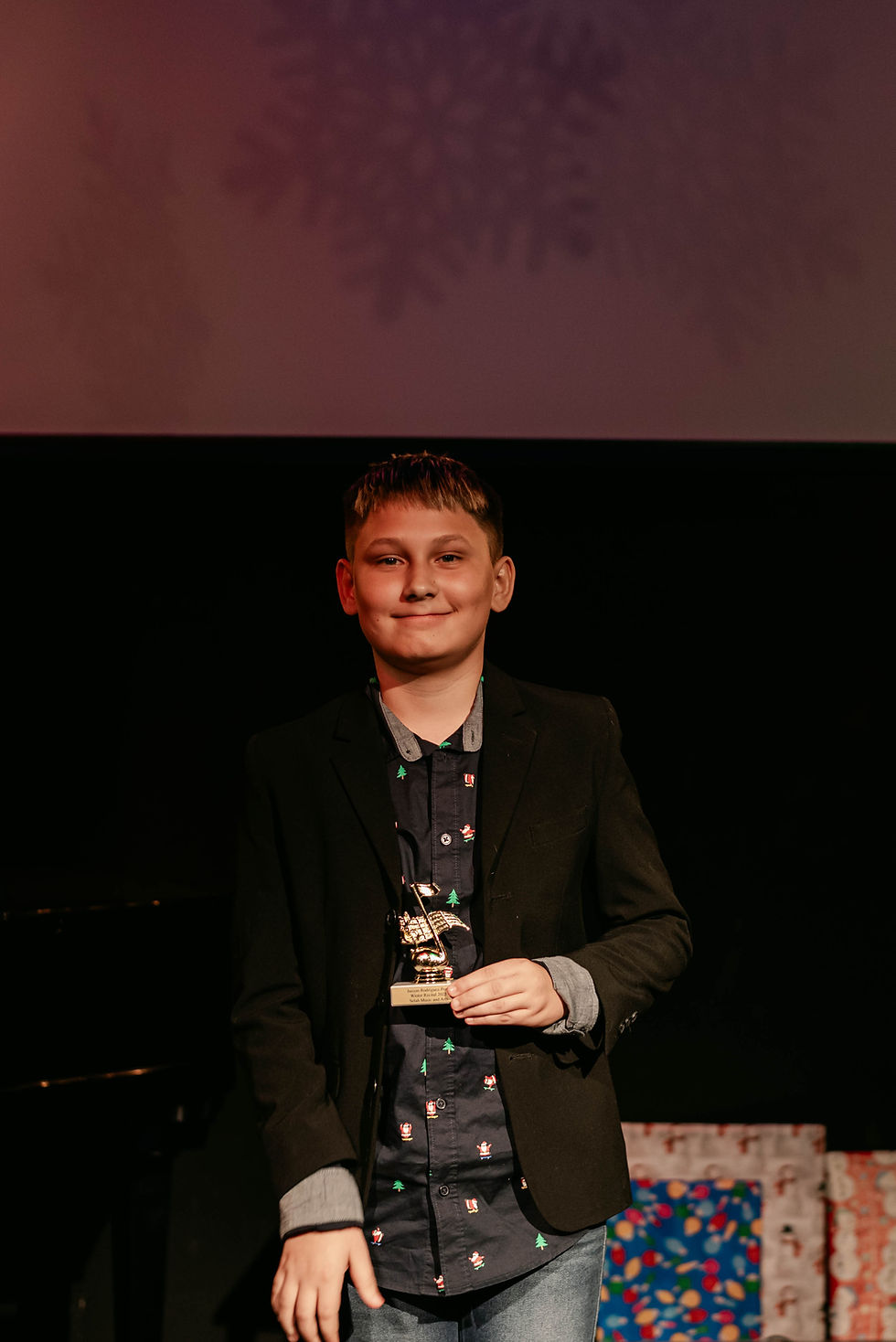 Child with an award a recitals