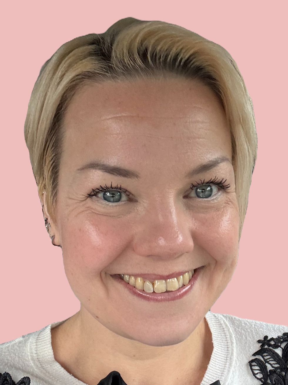 Small headshot of Leanne Krang, a white woman with short blonde hair and several piercings in her right ear, smiling warmly. 