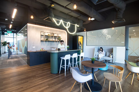contemporary office pantry designs