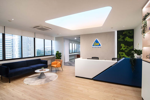 aesthetic office area with collaborative work environment