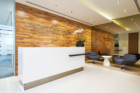 minimalist front desk office