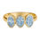 Thumbnail: Triple Oval Bezel with Aquamarine