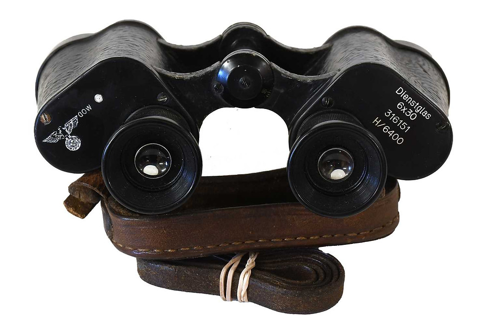 Thumbnail: A Rare Pair of Second World War 6 x 30 Dienstglas (Binoculars) by Dow (Opticotec