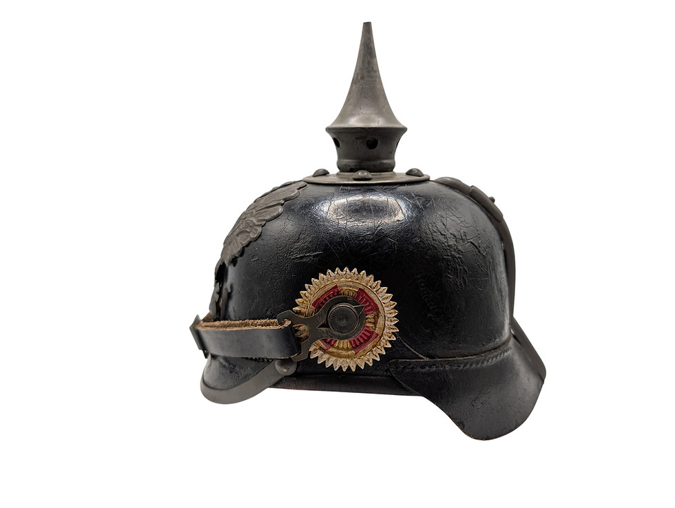 Thumbnail: Scarce German M1915 EM’s Pickelhaube to Infantry Regiment Bremen (1st Hansatisch