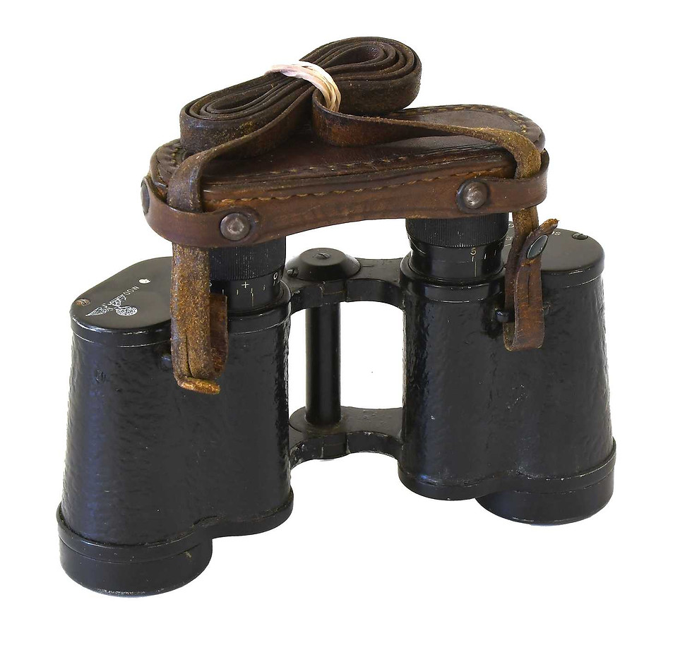 Thumbnail: A Rare Pair of Second World War 6 x 30 Dienstglas (Binoculars) by Dow (Opticotec
