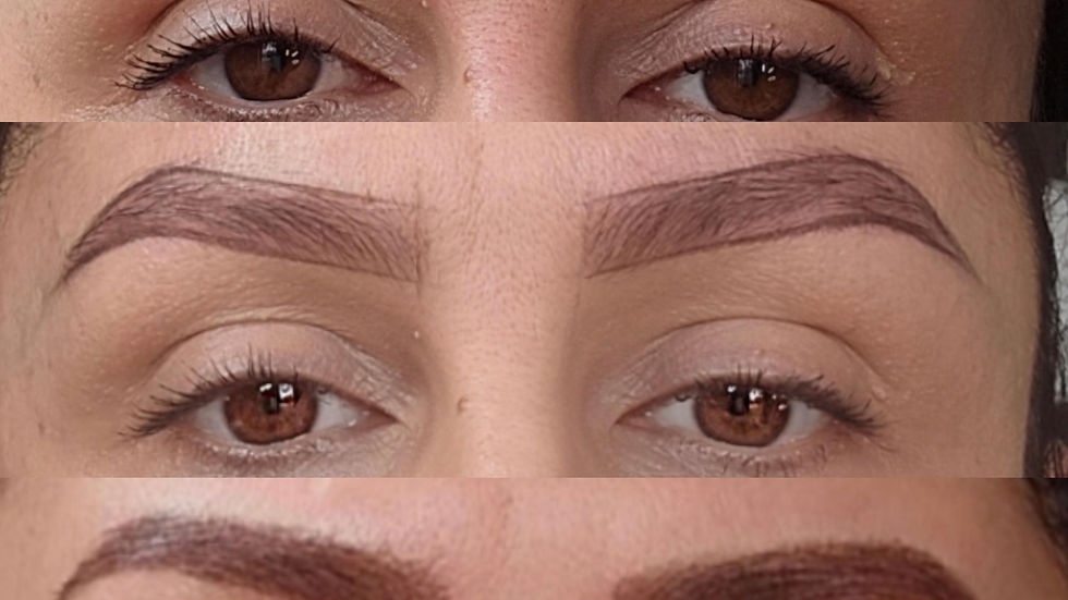 Eye-level view of a modern beauty studio specializing in powder brows