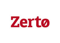 לוגו חברת Zerto בצבע אדום על רקע לבן