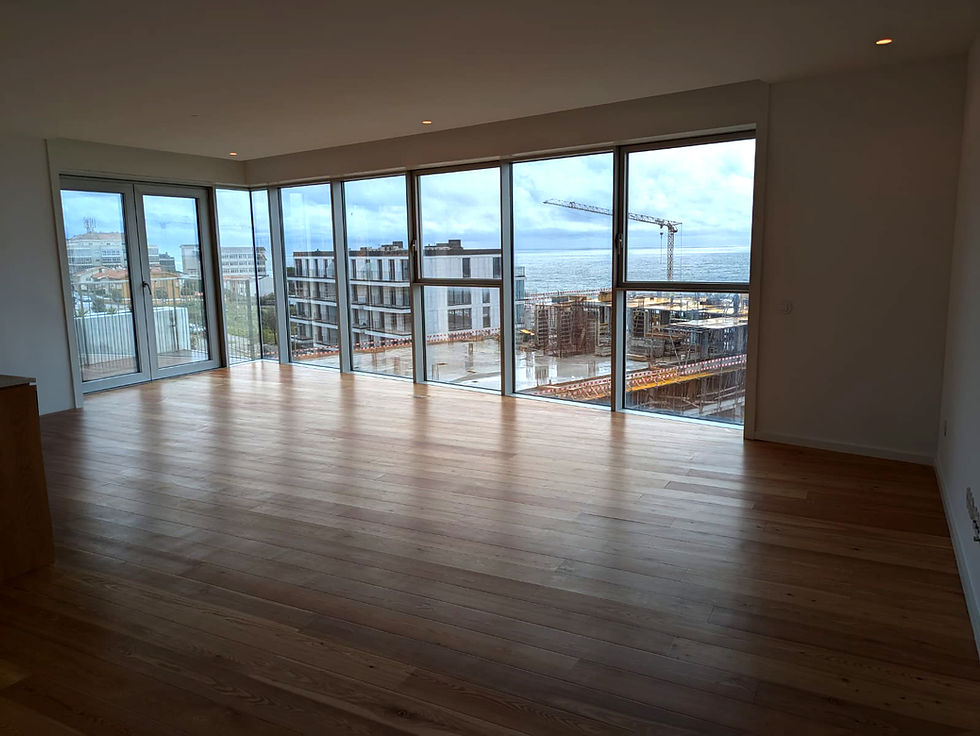 Spacious apartment with hardwood floors and panoramic city views