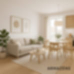 Light and airy living room with dining area, ARMAZÉNS
