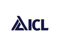 לוגו חברת ICL בצבע כחול כהה על רקע לבן.