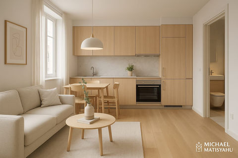 Light apartment interior design by Michael & Matisyahu