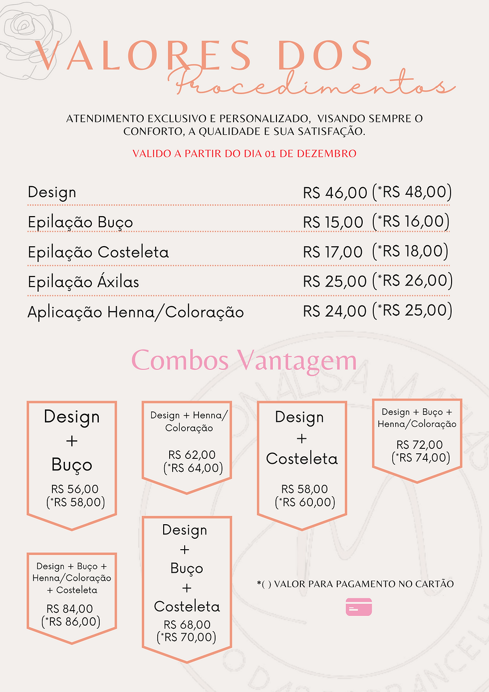 Tabela de Preços