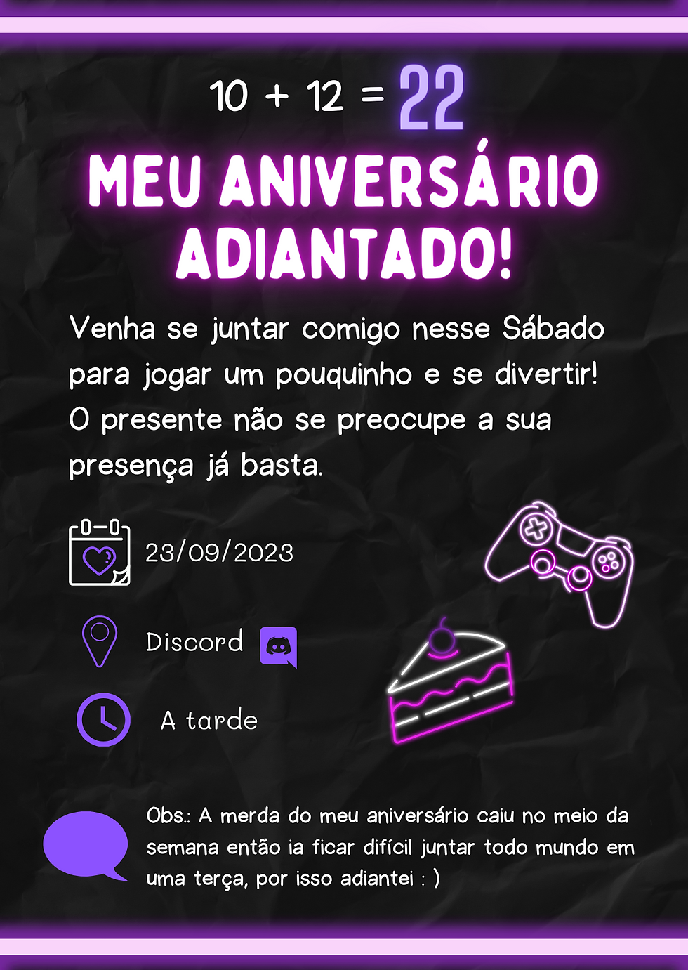 Convite de Aniversário