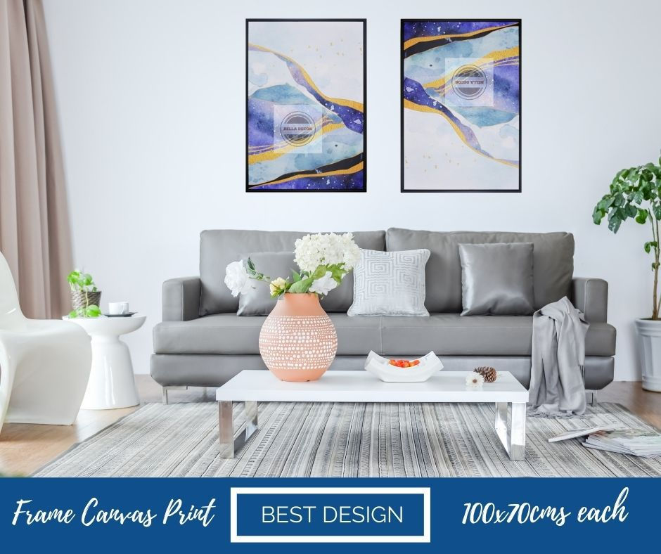 Thumbnail: Blue Landscape Canvas Bright Wall Art