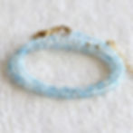 Shokoro high-quality aquamarine beaded gold-filled necklace, an artisan piece for calm energy.