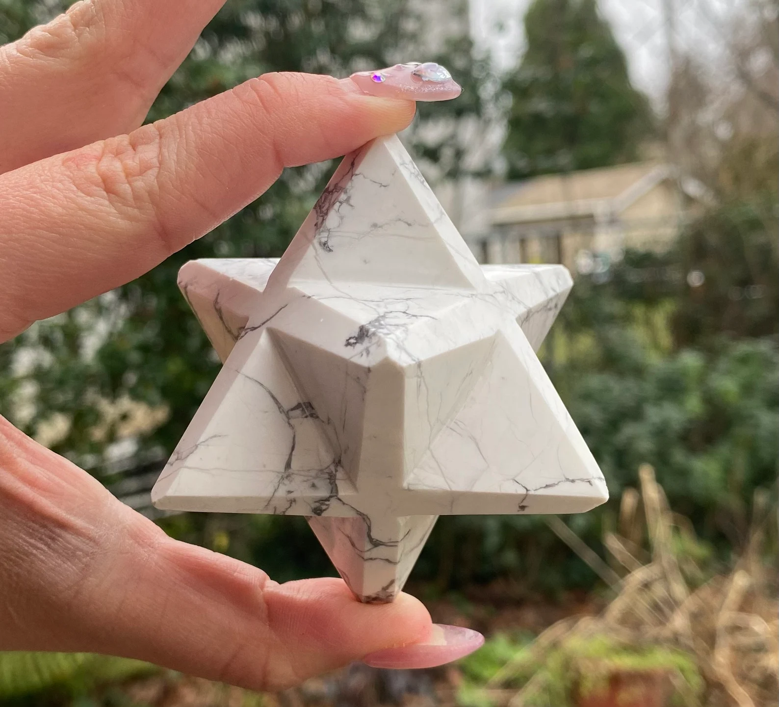 Howlite Merkaba Powerful Energy connector