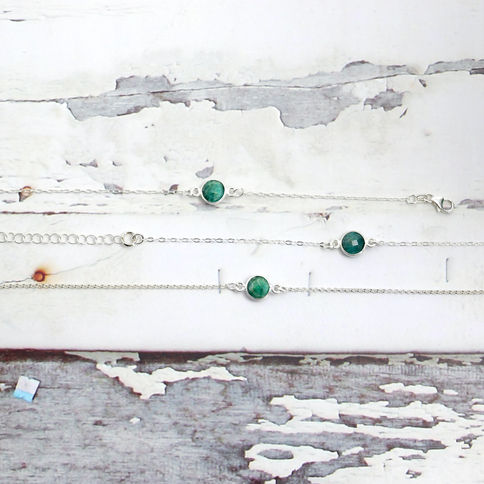 Elerald dainty anklet with delicate thin chain selection, bezel setting layering jewelry, minimalist elegant timeless pieces