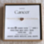Cancer zodiac heart necklace gift box with meaning card. Personalized astrology choker gift by Shokoro Handmade Canada