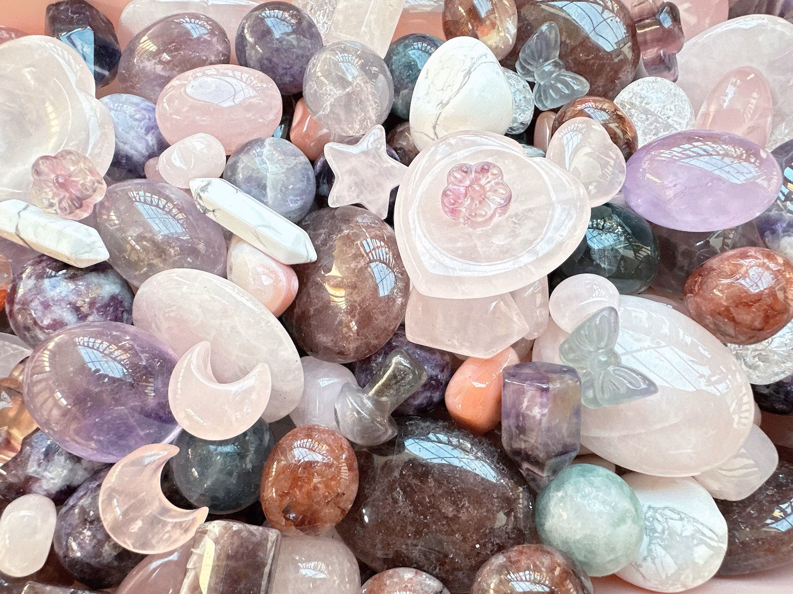 Love Crystal Confetti Scoop | Premium Crystal Confetti Mix Set | Mystery Crystal Scoop | Crystal Gift Set