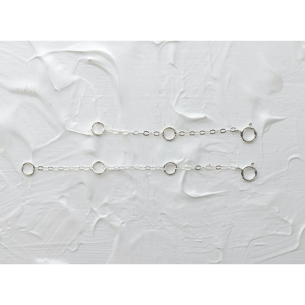 Premium .925 sterling silver necklace extender, multi length option to style layered minimalist, handcrafted for quiet luxury