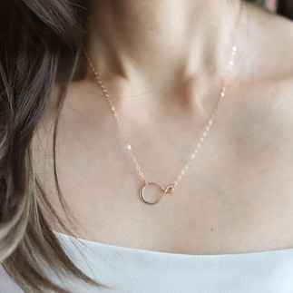 Eternal Infinity Necklace for layering minimalist elegance, featuring a symbol of love and endless possibility, handcrafted by Shokoro Handmade.