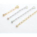 Angled gold and silver jewelry extenders with sparkling rhinestone, 4 types of length for styling everyday luxury wear.
