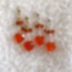 Natural Carnelian Heart drop earrings, artisan details and high-qulaity vibrant gemstone, meaningful gift for her.
