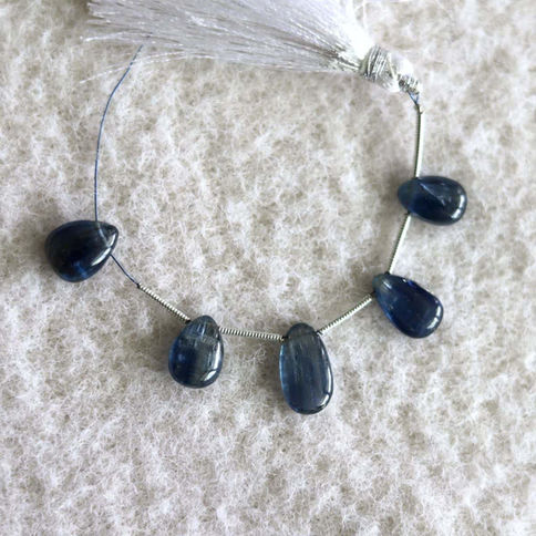 AAA Blue Kyanite stones. High-clarity indigo crystals for custom jewelry selection. Shokoro Handmade, Canada