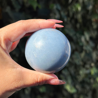 Angelite Sphere Angelite Stone Peruvian Angelite Sphere Housewarming Gift Blue Angelite Sphere