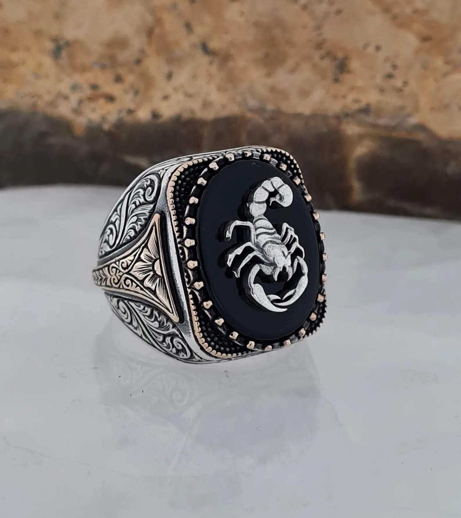 scorpio men's ring