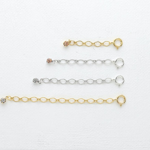 Rhine stone Necklace extenders, Unique jewelry extender chains, Shokoro Handmade