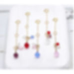 14k gold filled necklace extenders with colorful rhinestone beads, handcrafted for styling layered everyday luxury styling.