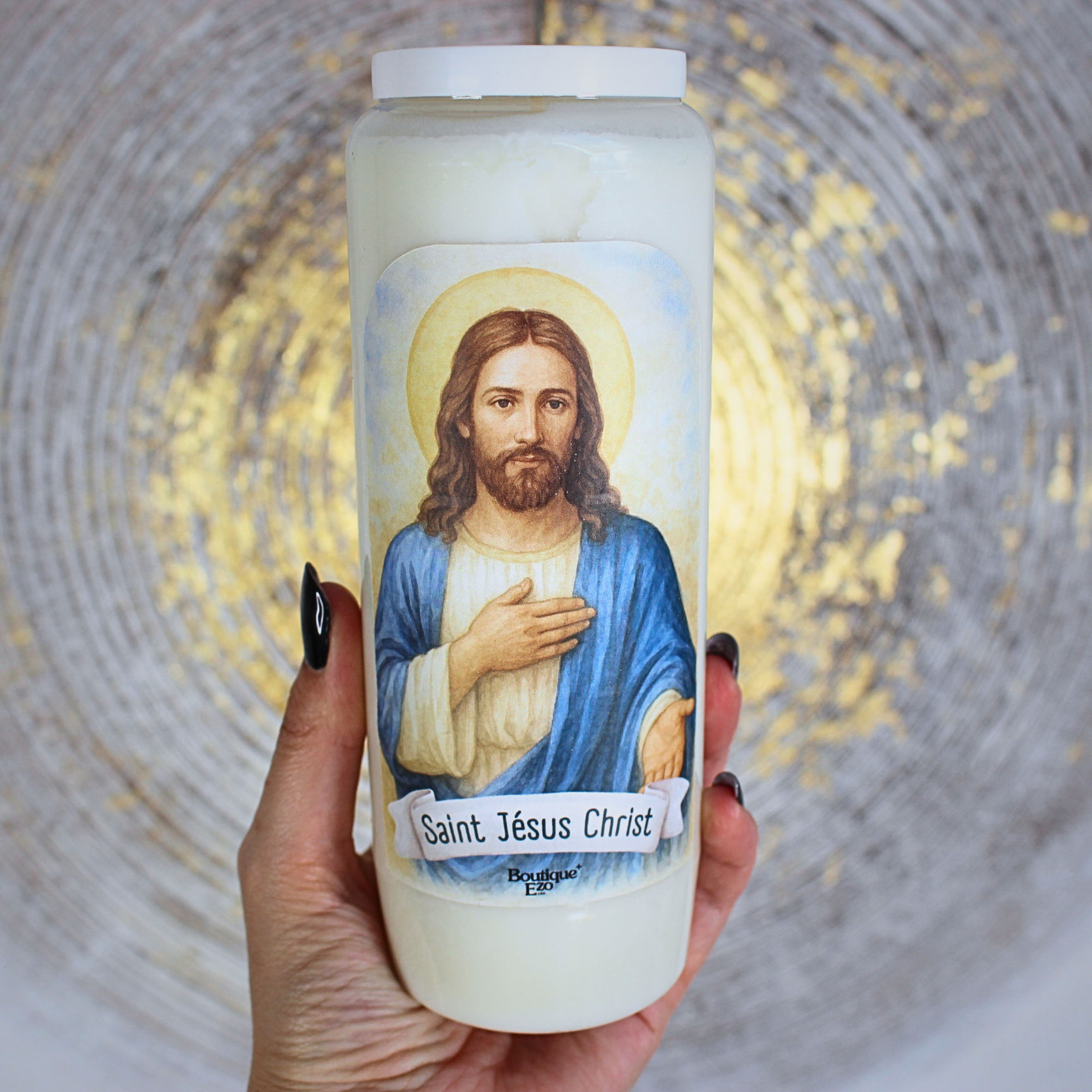 Bougie de Neuvaine Saint Jésus Christ / 9 jours de prière et d'abandon