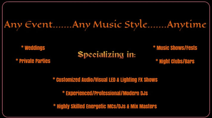 Jamz Entertainment business card back